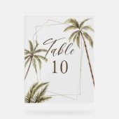 Bohemische Hochzeit mit tropischen Wasserfarbenpal Acrylschild (Vorderseite)