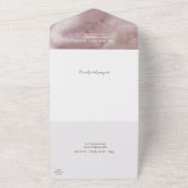 Bohemische Hochzeit mit Wasserfarbe All In One Einladung (Außenbereich)