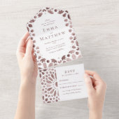 Bohemische Hochzeit mit Wasserfarbe All In One Einladung (Abreißen)