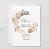 Bohemische Hochzeit mit Wasserfarbe Einladung (Vorderseite)