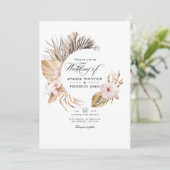 Bohemische Hochzeit mit Wasserfarbe Einladung (Stehend Vorderseite)