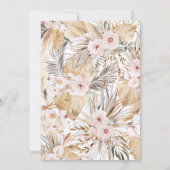 Bohemische Hochzeit mit Wasserfarbe Einladung (Rückseite)