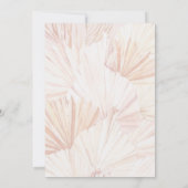 Bohemische Hochzeit Pampas Grass Boho Themed Flora Einladung (Rückseite)