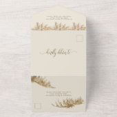 Bohemische Hochzeit von Earthy Pampas Grass All In One Einladung (Außenbereich)