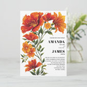 Bohemische Hochzeit von Elfenbein auf Beige Einladung (Stehend Vorderseite)