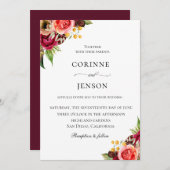 Bohemische Hochzeitseinladung Einladung (Vorne/Hinten)