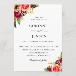 Bohemische Hochzeitseinladung Einladung