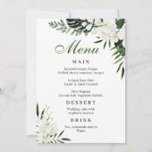 Bohemische Hochzeitsfeiern mit Orchideen Einladung (Rückseite)