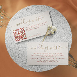 Bohemische Hochzeitsseite mit QR-Code-UAWG Begleitkarte