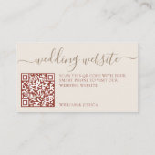 Bohemische Hochzeitsseite mit QR-Code-UAWG Begleitkarte (Rückseite)