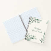 Bohemische Hochzeitsspirale grün und weiß Notizblock (Innenseite)