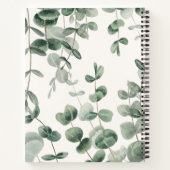 Bohemische Hochzeitsspirale grün und weiß Notizblock (Rückseite)