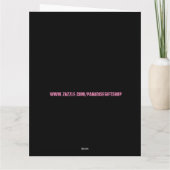 BOHEMISCHE HÜBSCHE LADY-GEBURTSTAGSKARTEN DANKESKARTE (Rückseite)