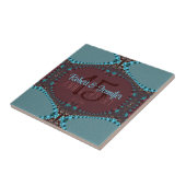 Bohemische Hütte Fraktal Spitzen Satin Fliese (Seite)