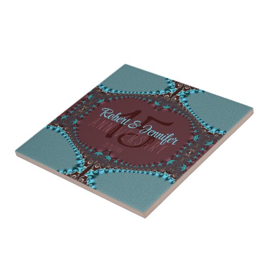 Bohemische Hütte Fraktal Spitzen Satin Fliese (Seite)