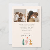 Bohemische Hygge Modern Boho Familienurlaubskarte Dankeskarte (Rückseite)