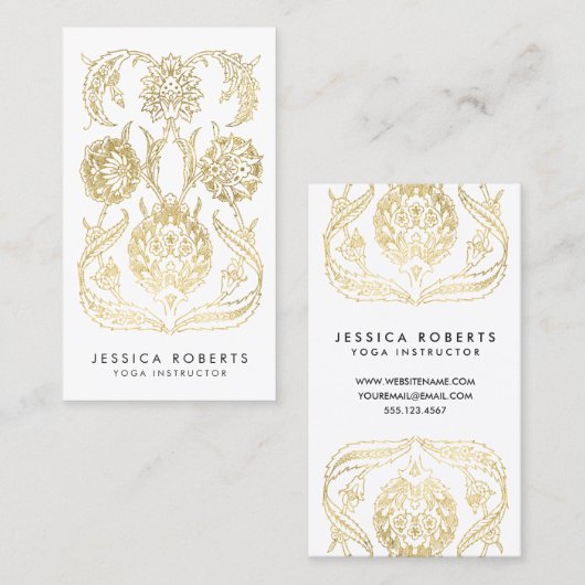 Bohemische Imitate Goldene Fohlen Moderne, trendig Visitenkarte (Vorne/Hinten)