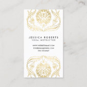 Bohemische Imitate Goldene Fohlen Moderne, trendig Visitenkarte (Rückseite)