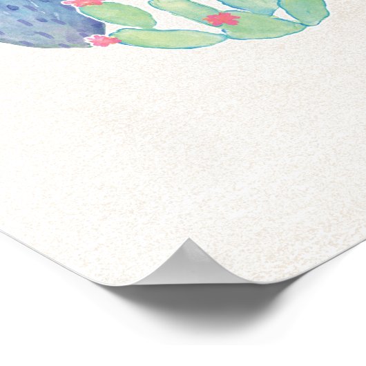 Bohemische Kaktus Poster (Ecke)