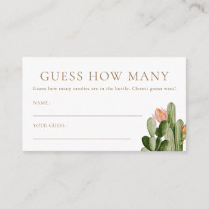 Bohemische Kaktus schätzen, wie viele Cardsa Begleitkarte