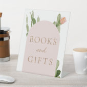 Bohemische Kaktus-Wüstenbücher und Geschenke-Zeich Sockelschild (In SItu)