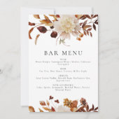 Bohemische Karte des Bar Terracotta Fall Floral (Vorderseite)