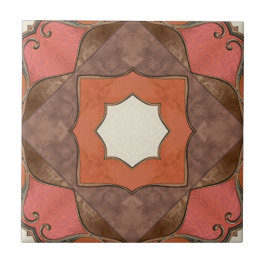 Bohemische Keramik Abstrakter Geometrie Fliese