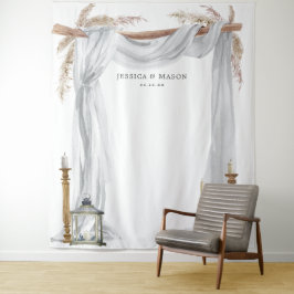 Bohemische Kerzen Hochzeitstorte Foto Stand Wandteppich