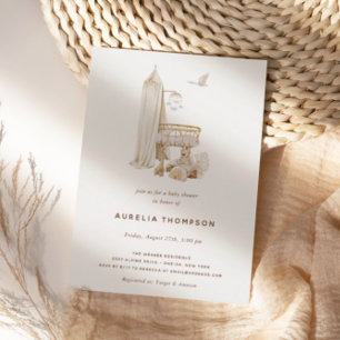 Bohemische Kinderzimmer Scene Baby Dusche Einladung