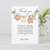 Bohemische Kleidung Kinderdusche Danke Karte (Stehend Vorderseite)