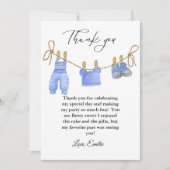 Bohemische Kleidung Kinderdusche Danke Karte (Vorderseite)