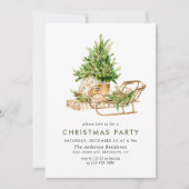 Bohemische Komposition CHRISTMAS HOLIDAY Party Einladung (Vorderseite)