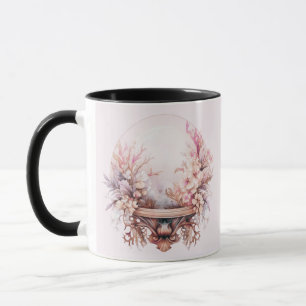 Bohemische Kristallkugel Blumen Rosa Halloween Tasse