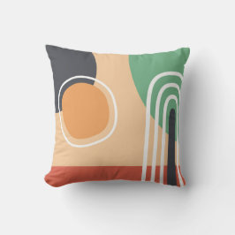 Bohemische Kunst abstrakter Regenbogen und Sonne Kissen