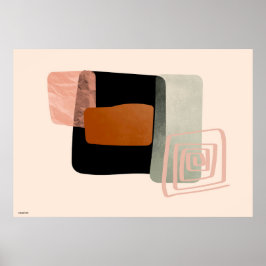 Bohemische Kunstgestaltung abstrakte Quadrate Poster