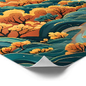 Bohemische Landschaft - Flüsse in der Stille Poster (Ecke)