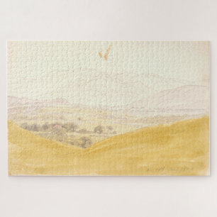 Bohemische Landschaft mit der Mittelgebirge Puzzle
