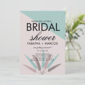 BOHEMISCHE Leaf-Stamm BRIDAL Einladung (Stehend Vorderseite)
