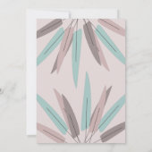 BOHEMISCHE Leaf Tribal Baby Gender Reveal Einladung (Rückseite)