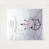 Bohemische Lila Wasserfarbe Traumsammelband Wandteppich (Vorderseite (Horizontal))