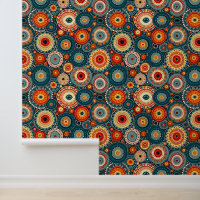 Bohemische Mandala Circles | Retro Folk Art Muster