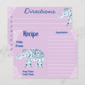 Bohemische Mandalas & Lotus Elefantenrezepte Postkarte (Vorne/Hinten)