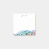 Bohemische Meeresblau- und Türkiswaden Post-it Klebezettel (Vorderseite)