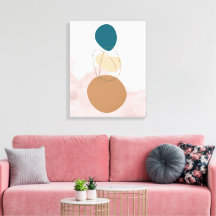 Bohemische Minimale Leinwand Kunst - Neutrale Ästh