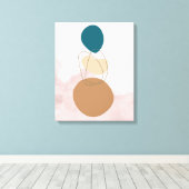 Bohemische Minimale Leinwand Kunst - Neutrale Ästh (Insitu (Holzboden))