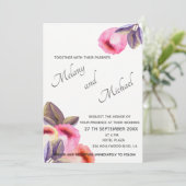 Bohemische, moderne Aquarelltulis Einladung (Stehend Vorderseite)