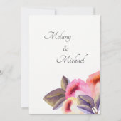 Bohemische, moderne Aquarelltulis Einladung (Rückseite)