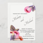 Bohemische, moderne Aquarelltulis Einladung (Vorne/Hinten)