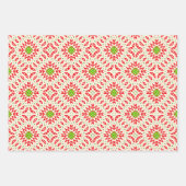 Bohemische Mosaikmuster aus Weißgrün Geschenkpapier Set (Vorderseite 2)