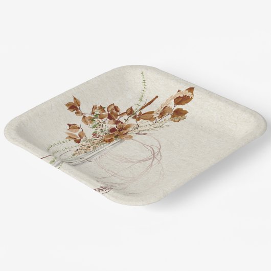 Bohemische neutrale Aquarellpapier-Platte Pappteller (Gewinkelt)